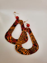 Load image into Gallery viewer, Fabric Covered Teardrop Dangle Earrings (More Colors)
