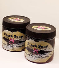 Load image into Gallery viewer, African Black Soap Infused w/ Tea Tree and Peppermint Oil