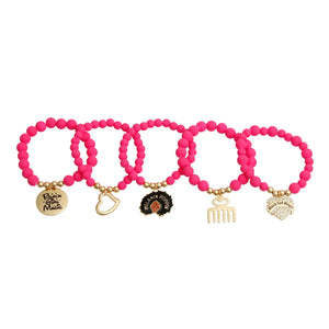 Black Girl Magic (BGM) 5 Piece Bracelet Set