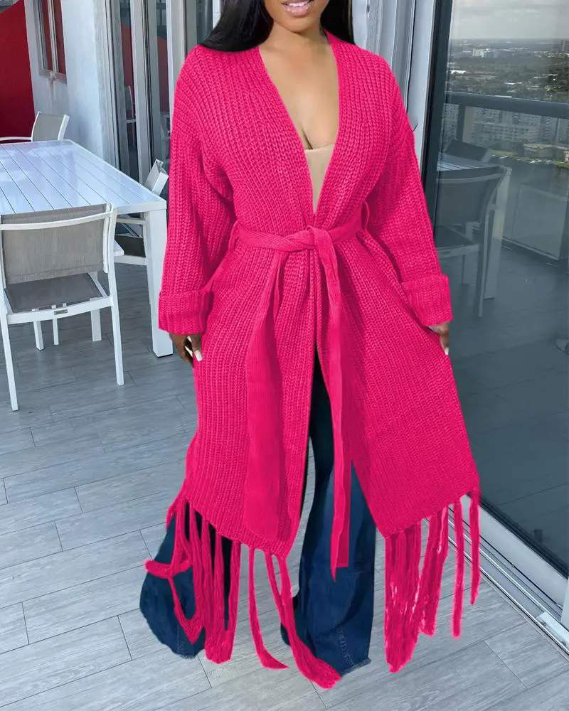 Long Open Front Cardigan