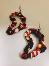 Load image into Gallery viewer, Africa-Shaped Fabric Wrapped Earrings
