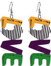 Load image into Gallery viewer, Colorful Wooden LOVE Earrings (More Colors)

