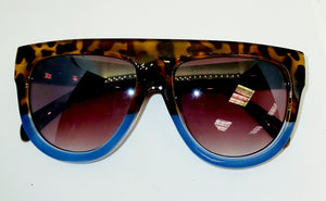 Tortoise & Blue Aviator Sunglasses