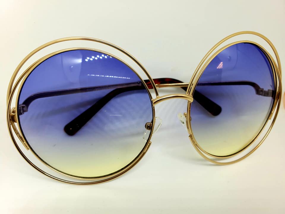 Circle Framed Colored Lens Sunglasses